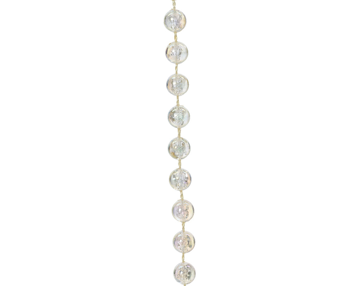 Shiny Bead Garland - White - 32.8 Feet Long