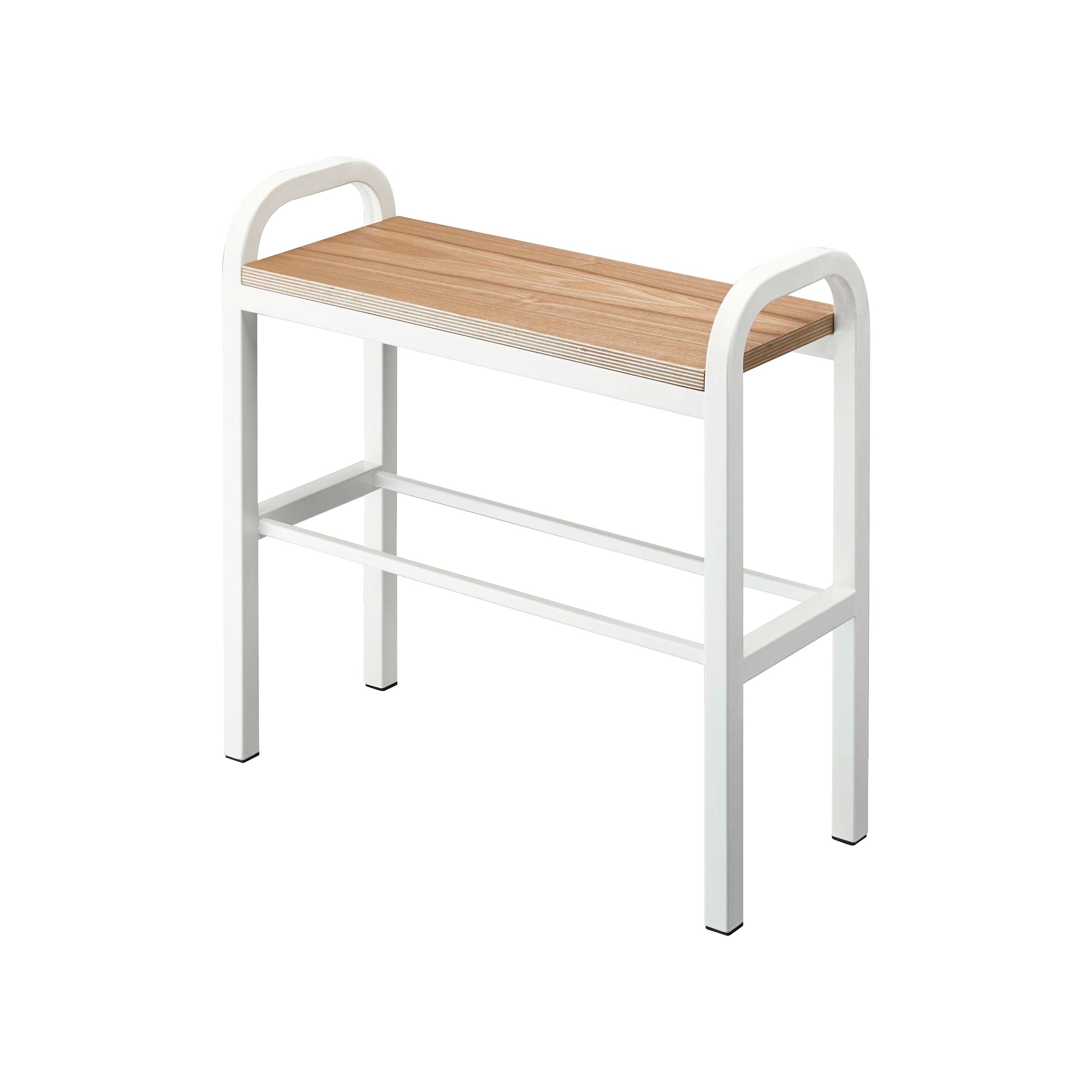 Shoe Organizer & Bench (18" H) - Steel + Wood