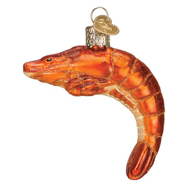 Shrimp Glass Ornament