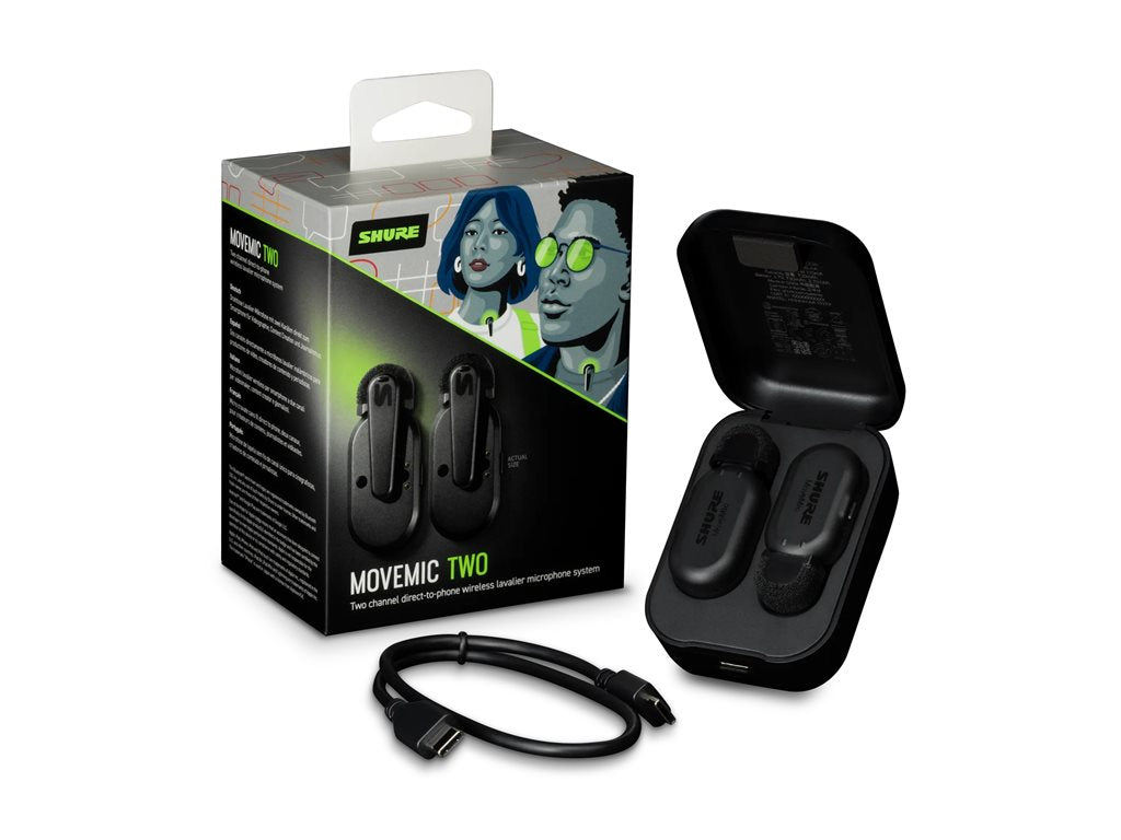 Shure MoveMic Two - Receiver Kit microphone - black (pack of 2) MV-TWO-KIT-Z7