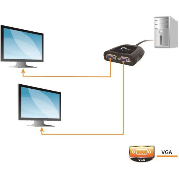 SIIG 1x2 Compact VGA Splitter CE-VG0A11-S1