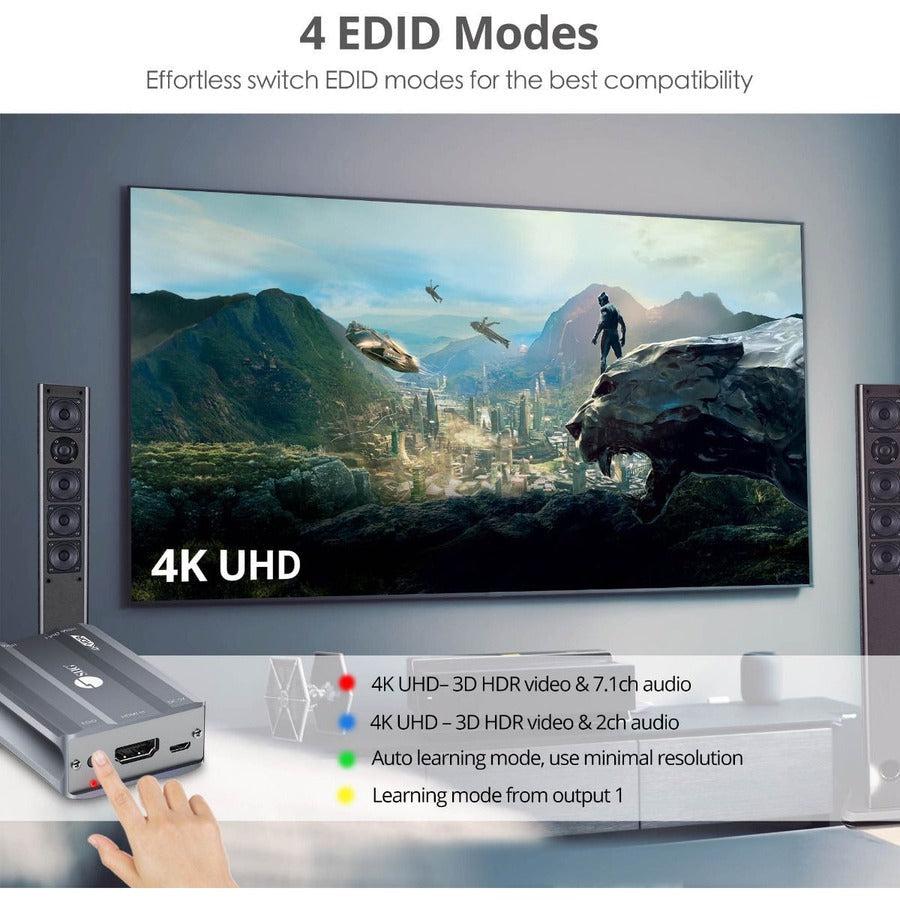 Siig 1X2 Hdmi 2.0 4K Hdr Splitter With Edid