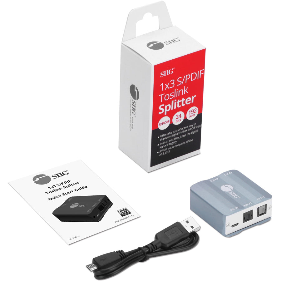 Siig 1X3 S/Pdif Toslink Splitter