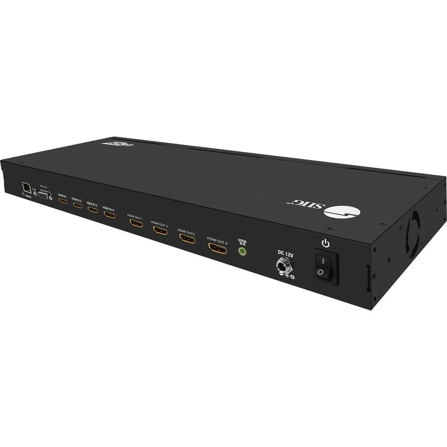 SIIG HDMI 2.0 4x4 Matrix with Amazon Echo Control Enabled CE-H23H11-S1