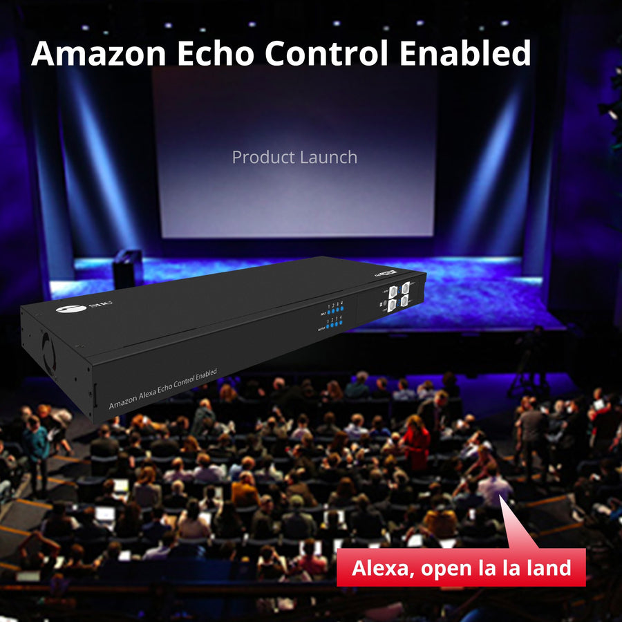 SIIG HDMI 2.0 4x4 Matrix with Amazon Echo Control Enabled CE-H23H11-S1