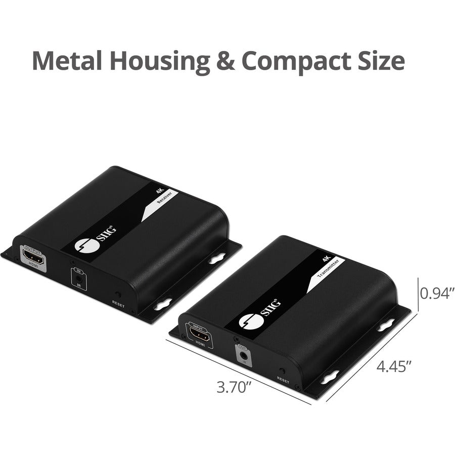 SIIG HDMI 4K30Hz HDbitT over IP Extender - 120m CE-H25D11-S2