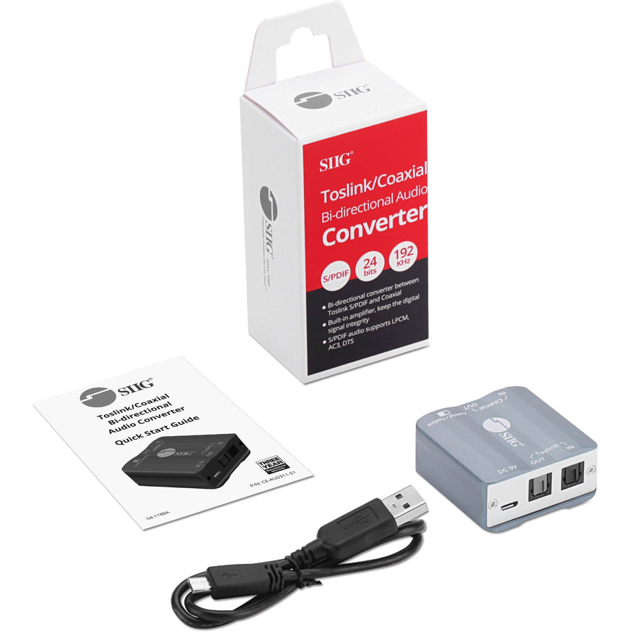 Siig Toslink/Coaxial Bi-Directional Audio Converter