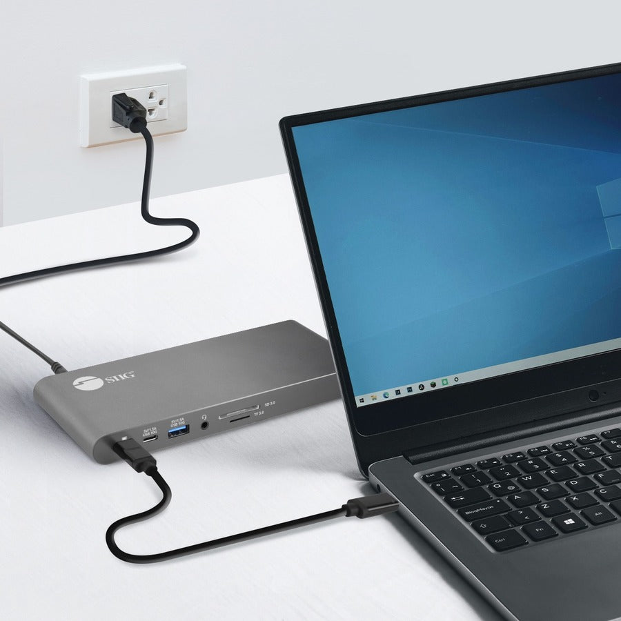 Siig Usb-C Dual 4K Video Mst Docking Station With 60Wpd Charging