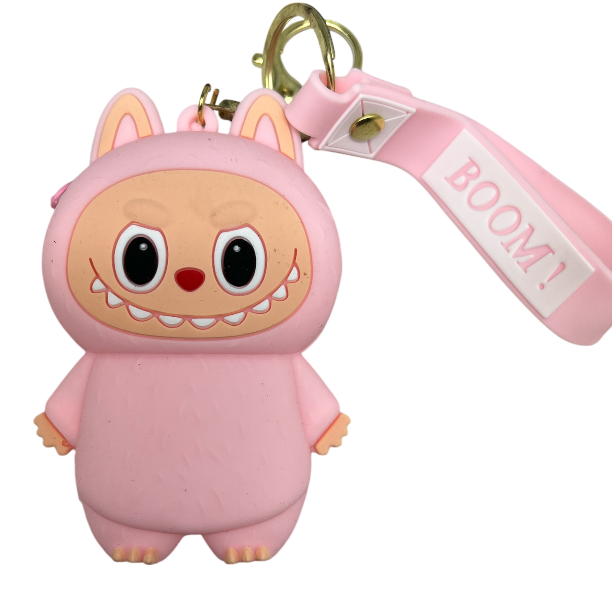 Silicone Labubu Coin Purse Key Chain Pendant (Blush Pink Edition)