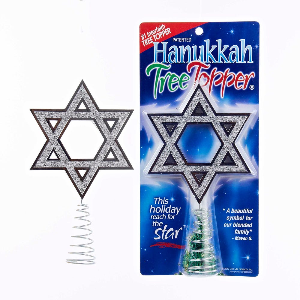 Silver Hanukkah Tree Topper