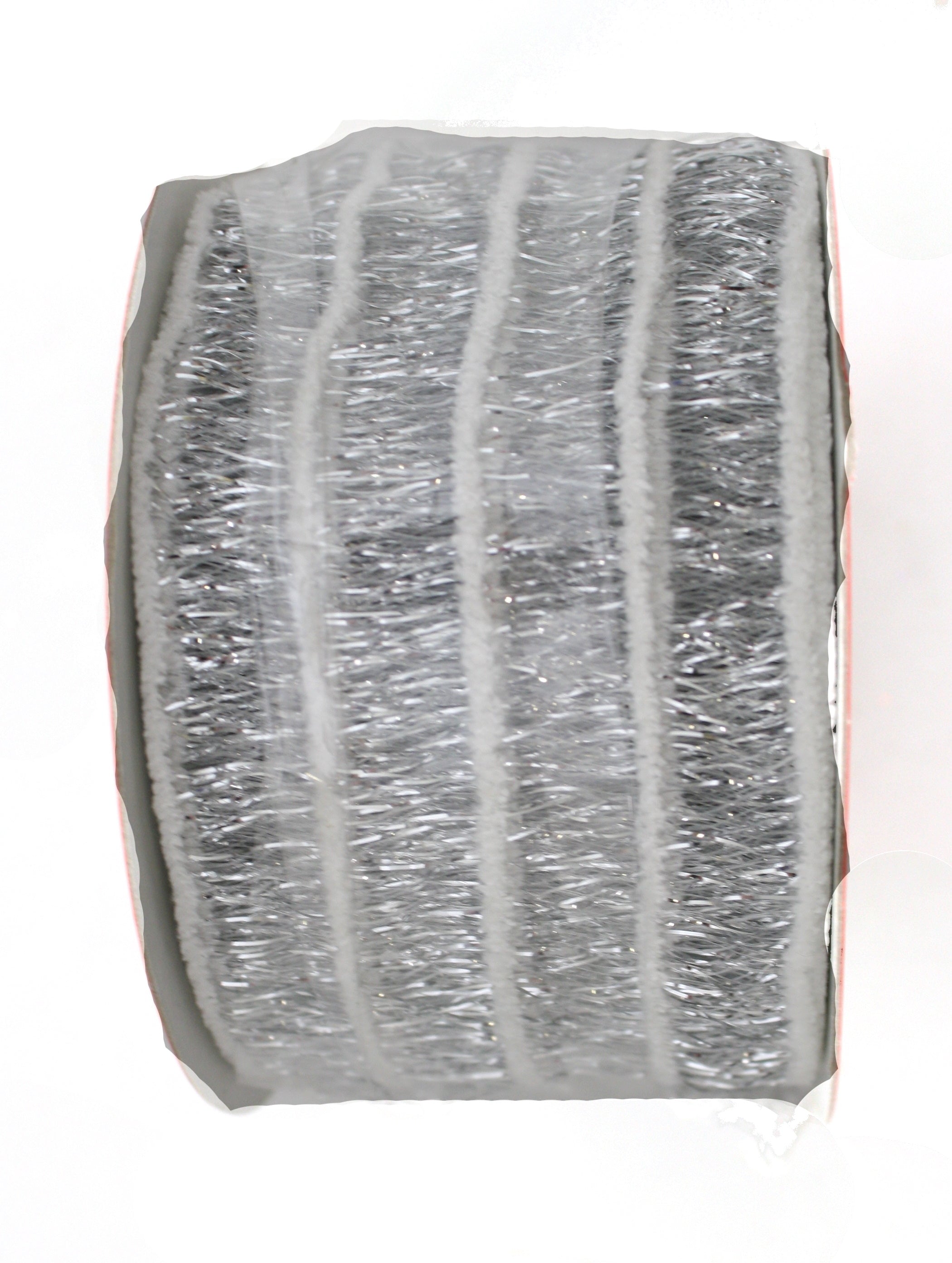 Silver White Mesh Stripe - 2.5x10YD