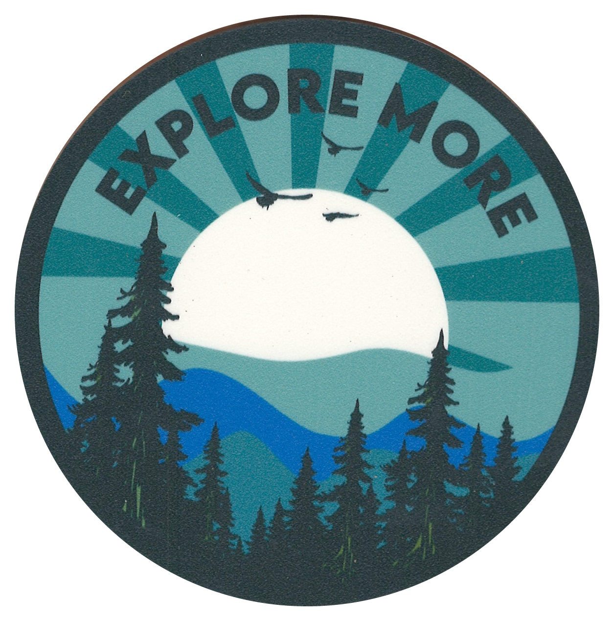 Sip Sip Hooray Coaster - Explore More - Turquoise Sky