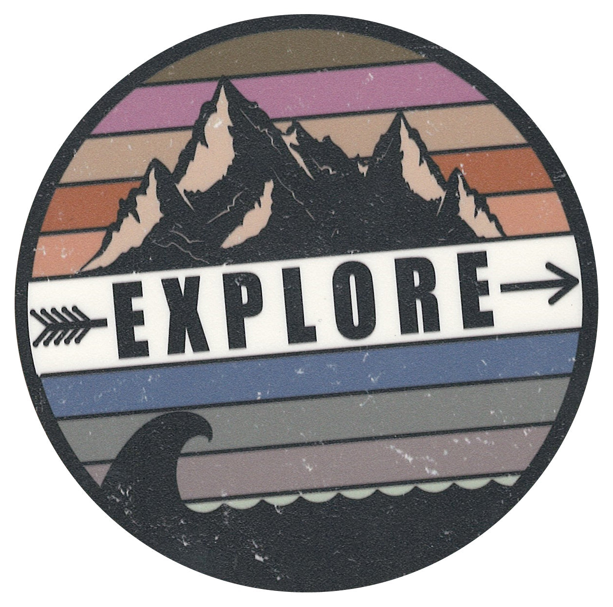 Sip Sip Hooray Coaster - Explore With Arrow and Mountain