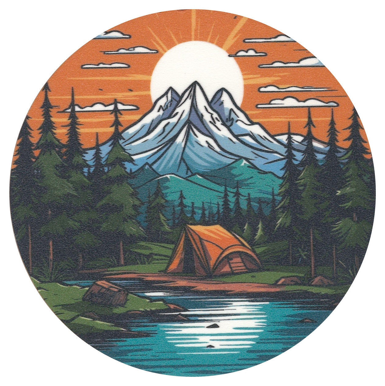 Sip Sip Hooray Coaster - Mountain Retreat