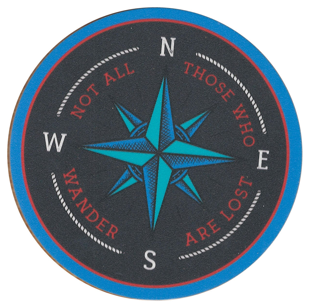 Sip Sip Hooray Coaster - Not All Those Who Wander Are Lost - Compass