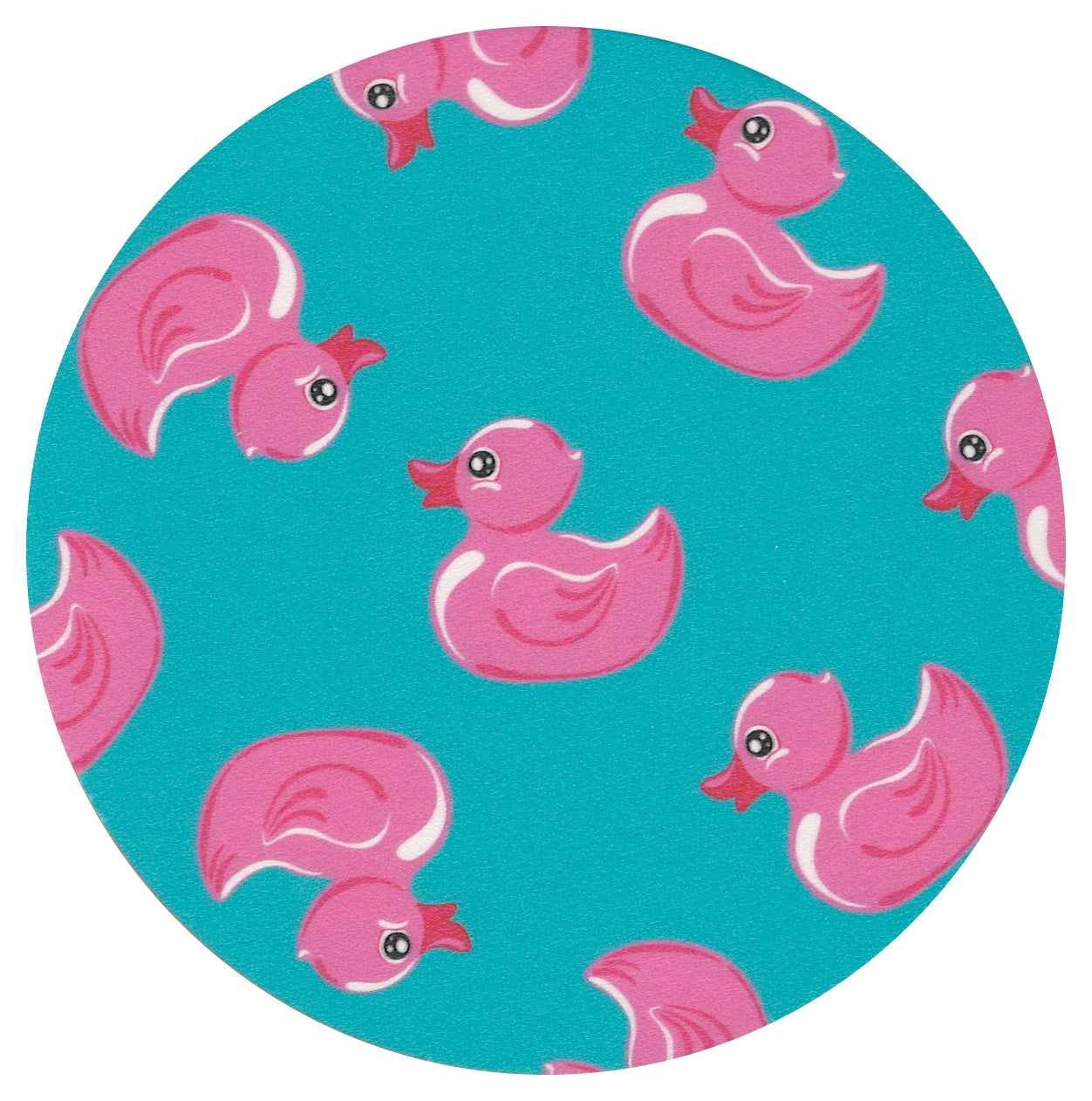 Sip Sip Hooray Coaster - Pink Rubber Duckies