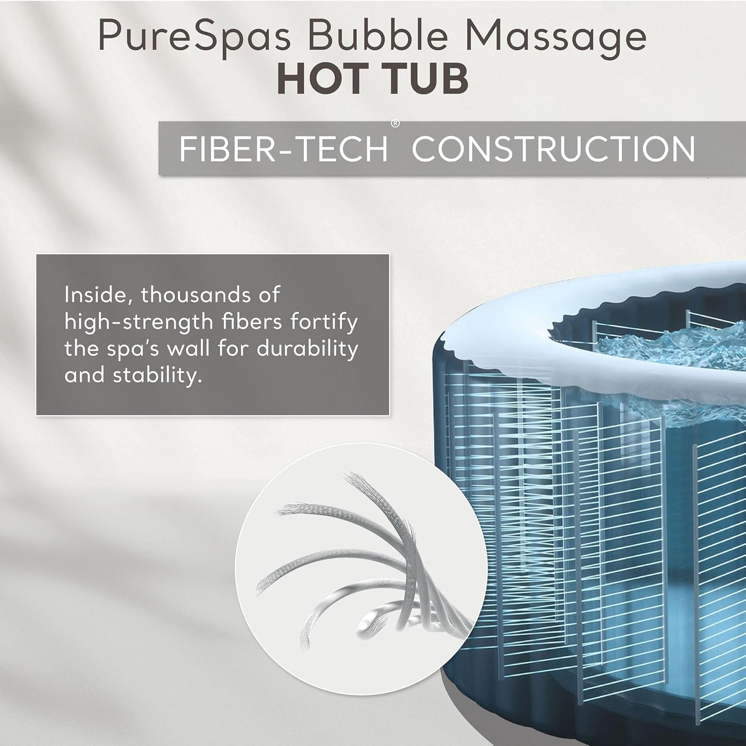 Six Person Inflatable Hot Tub With LED Light And Headrests