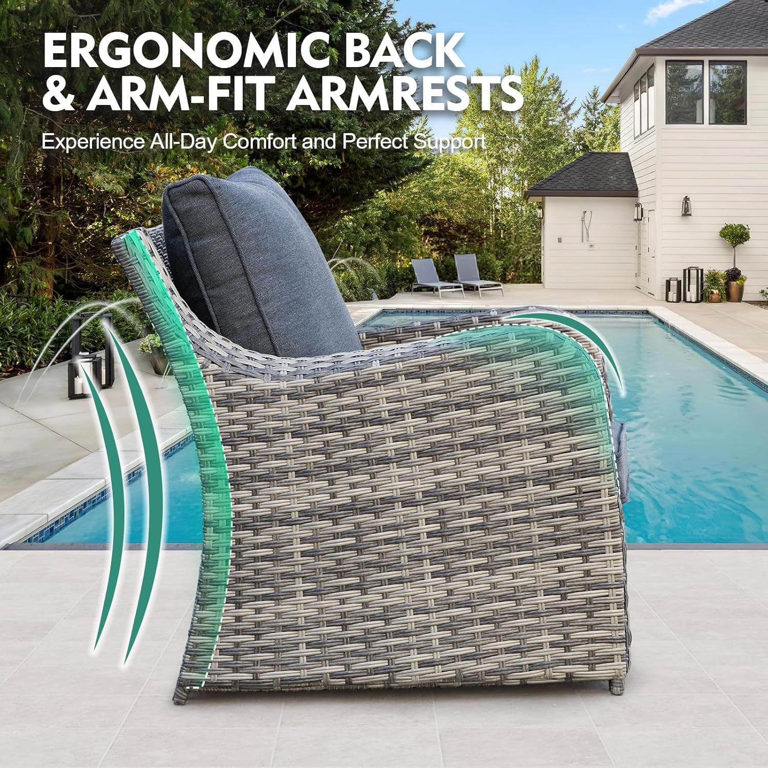 Six Piece All Weather Wicker Patio Furniture Set
