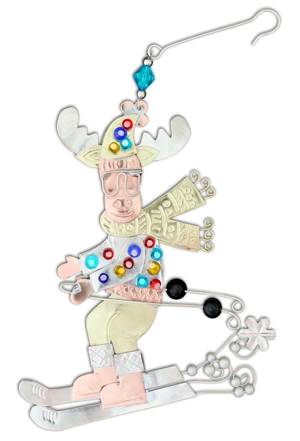 Ski Instructor Moose Ornament