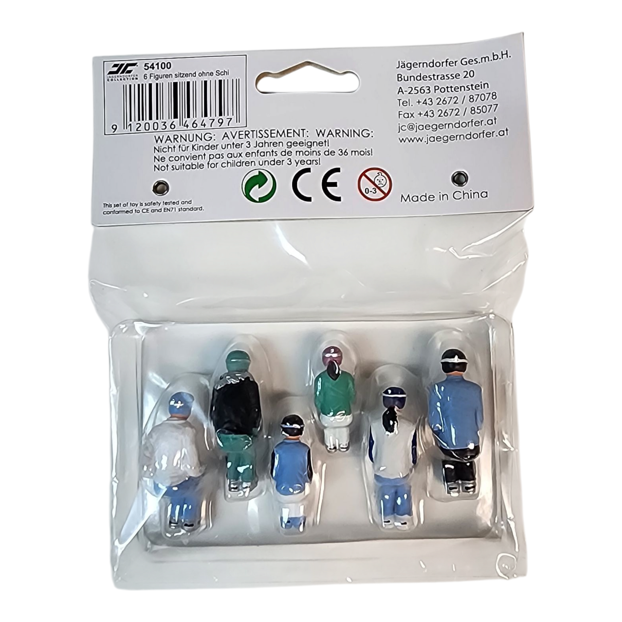 Ski Lift Figurines - Seated - 6 Piece - Style 1