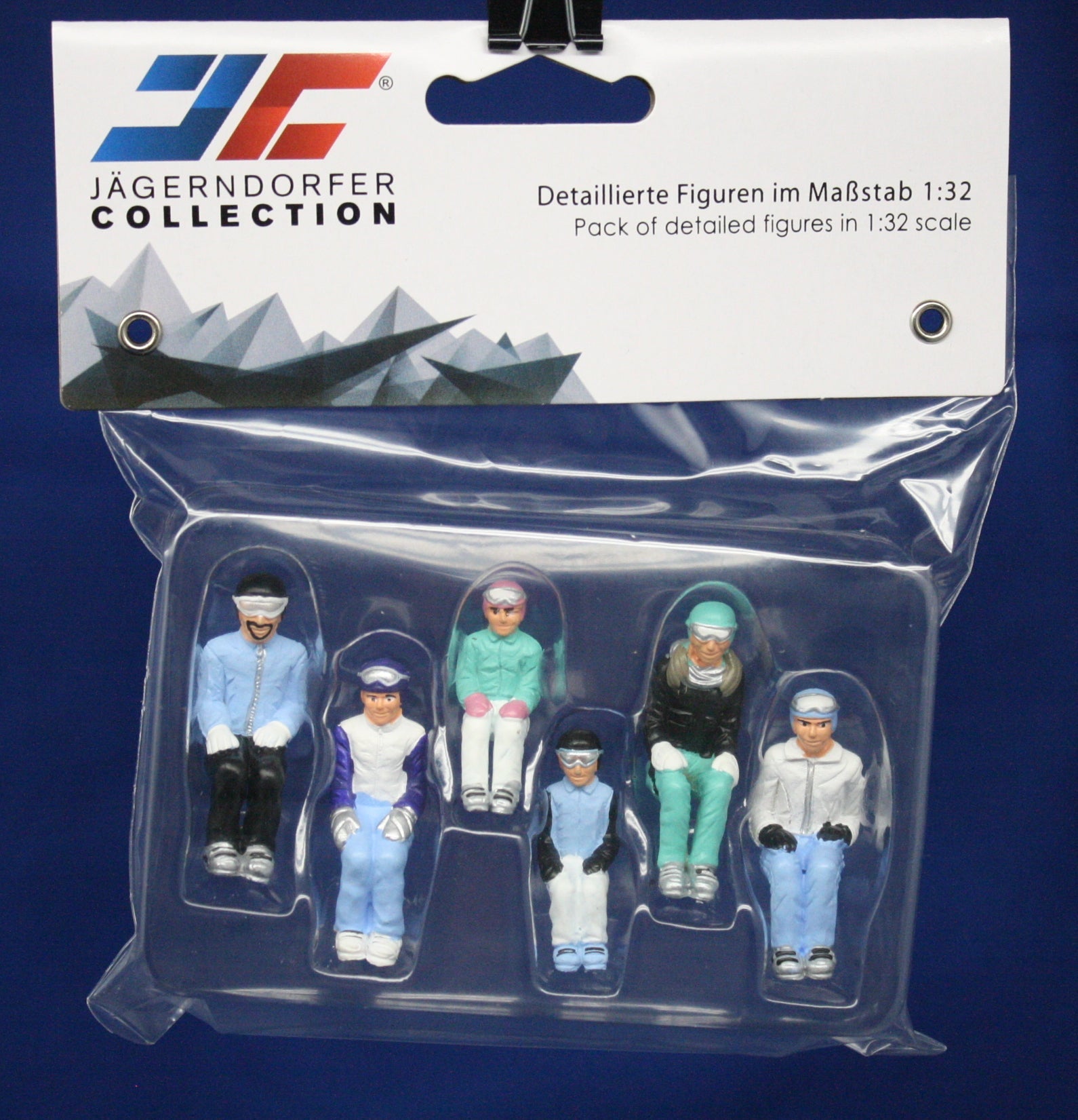 Ski Lift Figurines - Seated - 6 Piece - Style 1