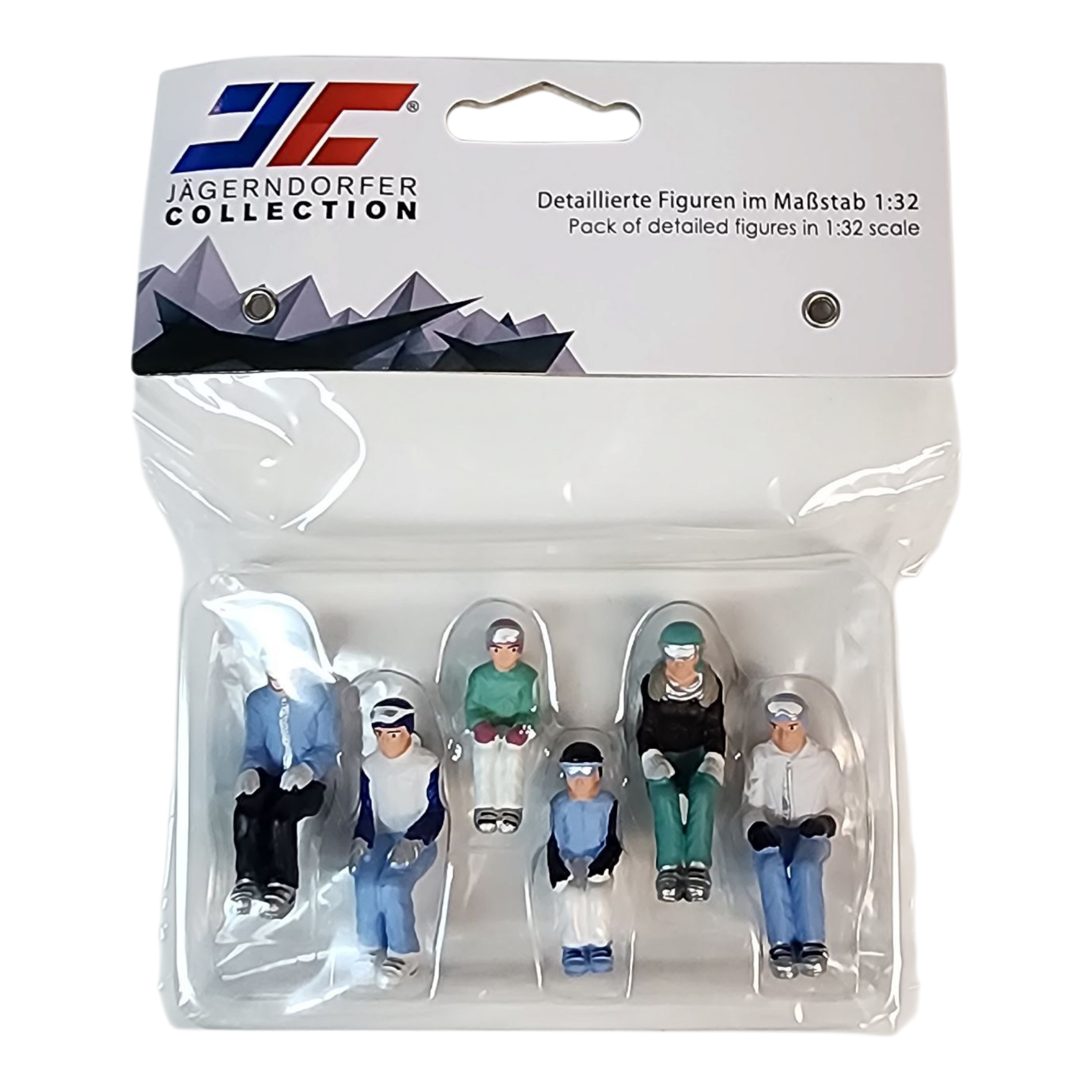 Ski Lift Figurines - Seated - 6 Piece - Style 1