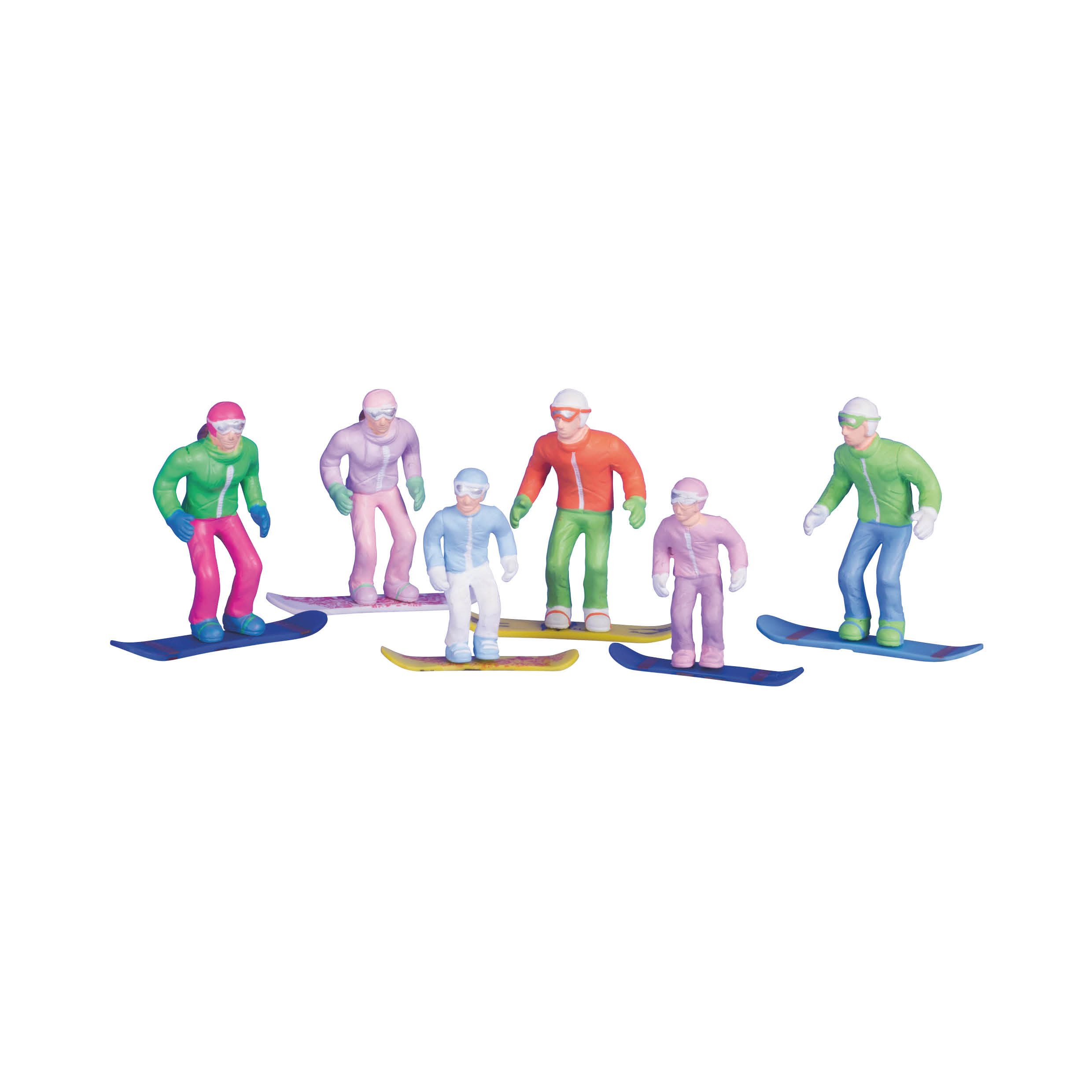 Ski Lift Figurines - Standing Ski 6 Pc