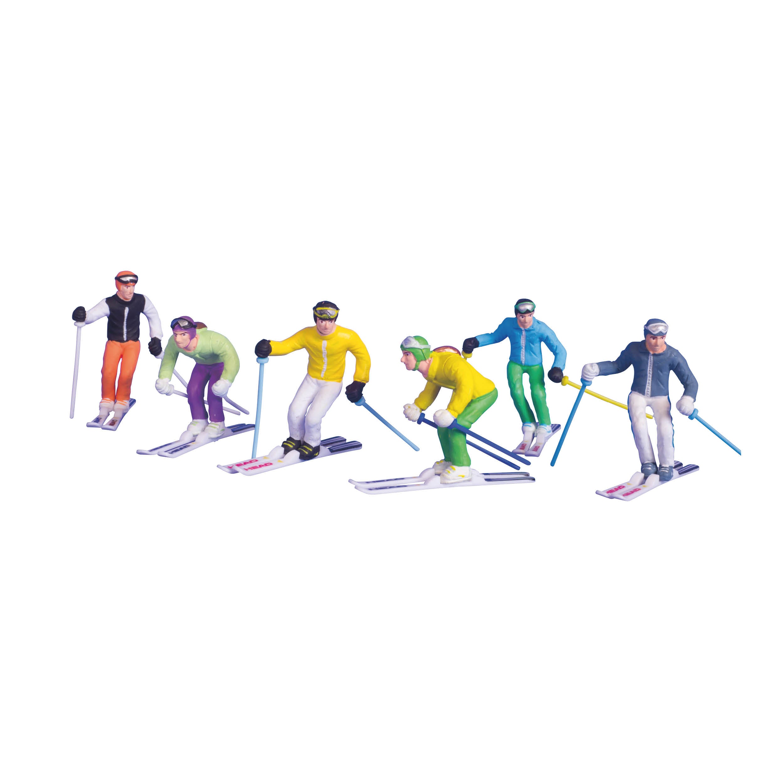 Ski Lift Figurines - Standing Ski 6 Pc