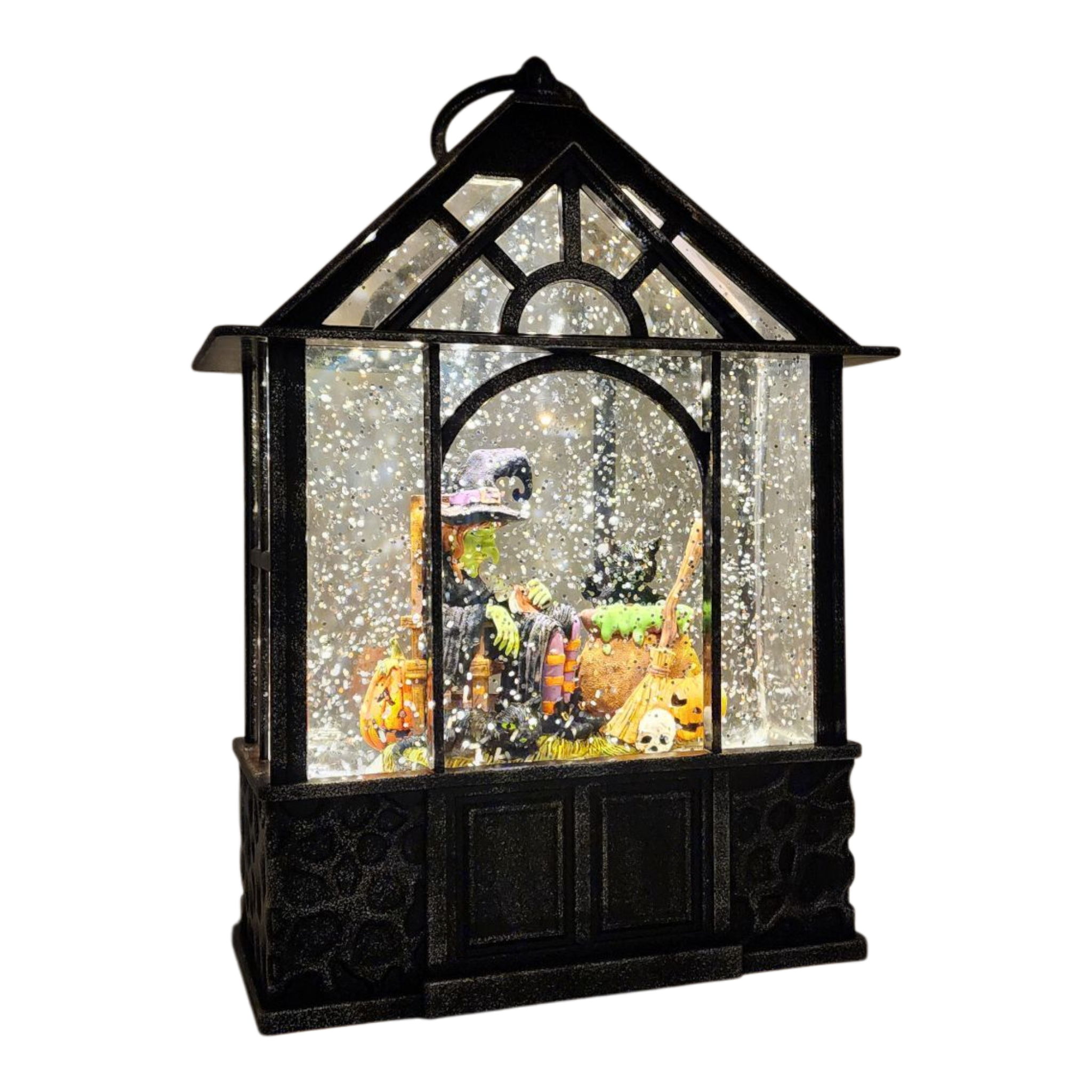 Sleeping Witch Lighted Waterglobe Lantern