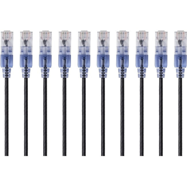 Slim Cat6A Cable - 10Pk_ 10Ft Black