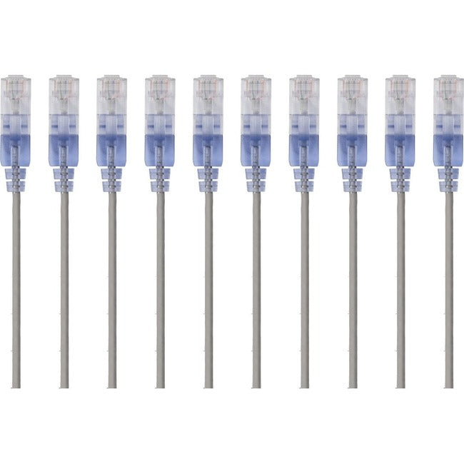 Slim Cat6A Cable - 10Pk_ 3Ft Gray