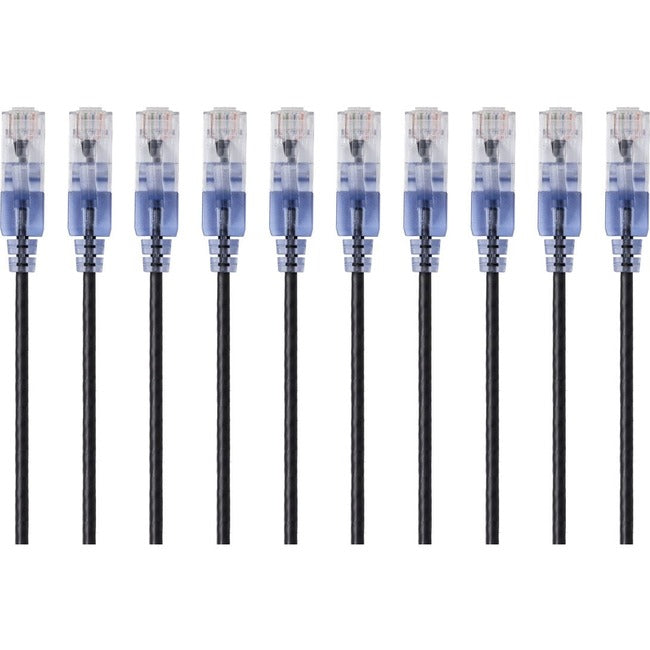 Slim Cat6A Cable - 10Pk_ 7Ft Black