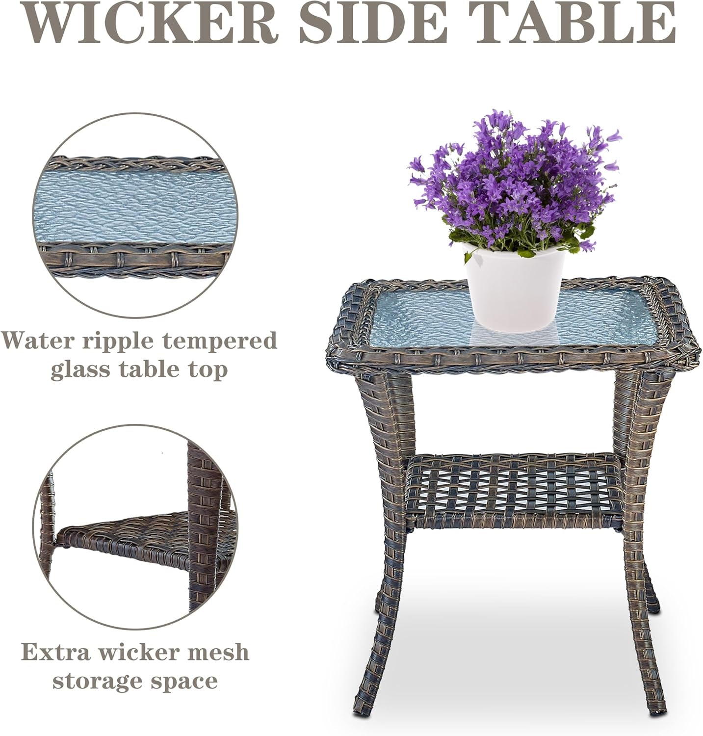 Small 5 Piece Outdoor Patio Conversation Set With Swivel Rockers