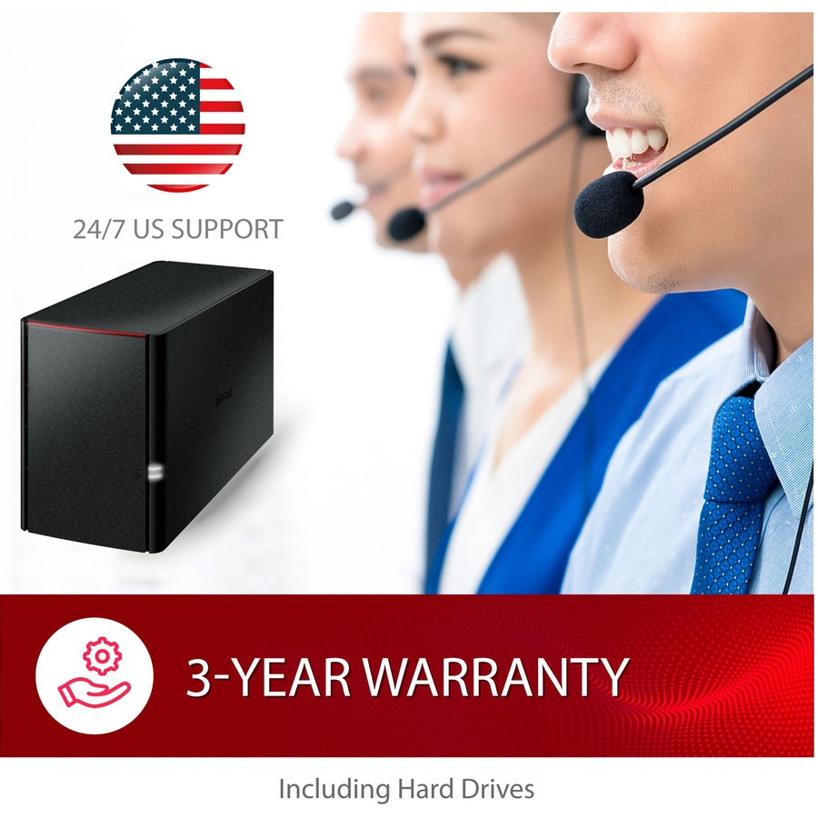 Small Form Factor NAS - Buffalo LinkStation 2-Bay Desktop 4TB with RAID | TecISoft LS220D0402B