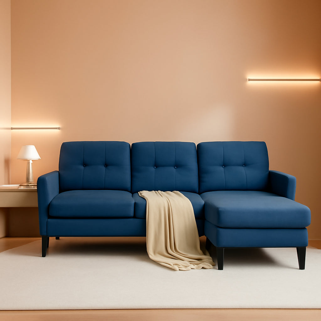Small L Shaped Sectional Sofa With Reversible Chaise