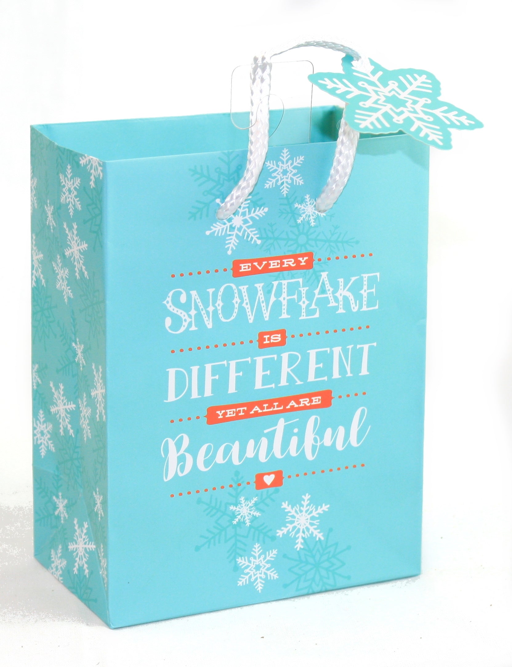 Small Lettering Gift Bag - Snowflake