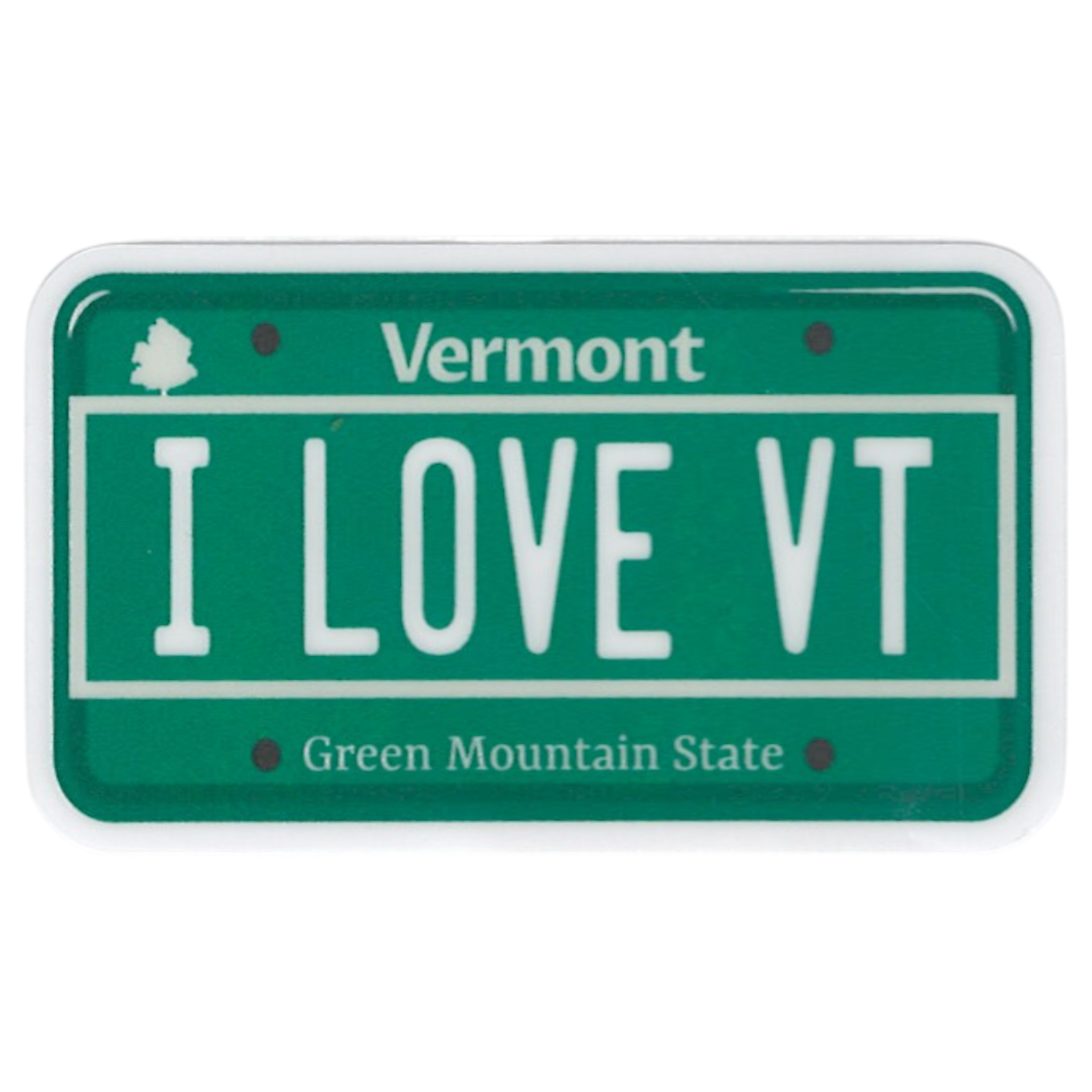 Small Vinyl Sticker - I LOVE VT License Plate