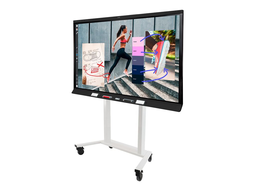 Smart FSE-410 - Cart - for interactive flat panel - lockable - steel - screen size: 65-86" - output: 100-240 V - for