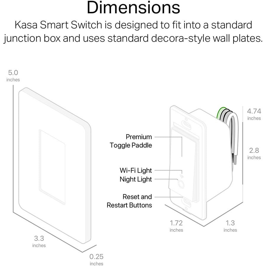 Smart Wi-Fi Light Switch - Kasa Remote Control Solution | TecSoft HS200