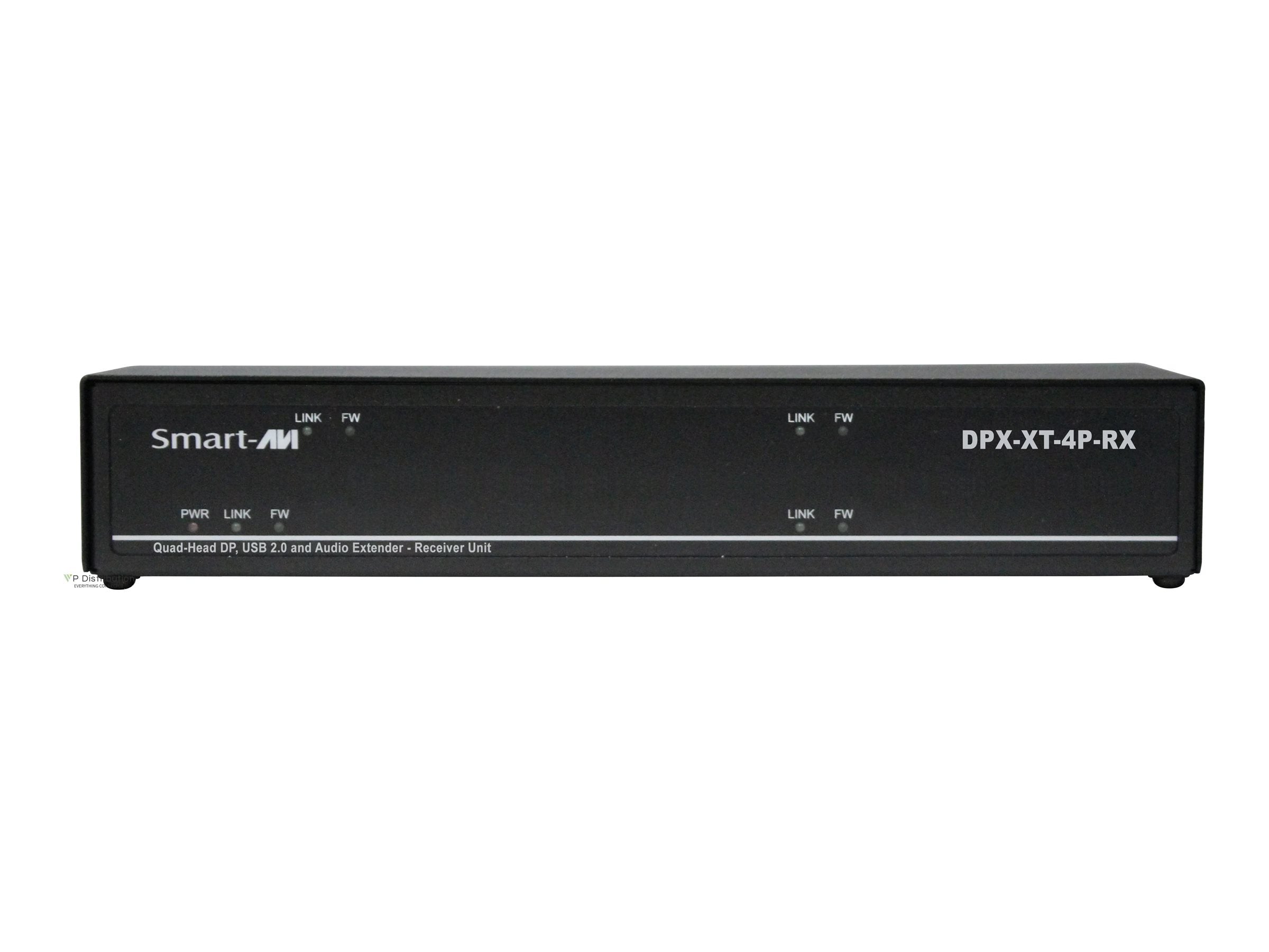 SmartAVI USB2FX-RX-S - KVM / audio extender - receiver - over CAT 5/5e/6 - USB - 4 ports - up to 328 ft