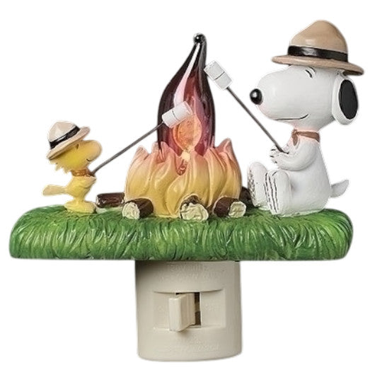 Snoopy and Woodstock Campfire Night Light