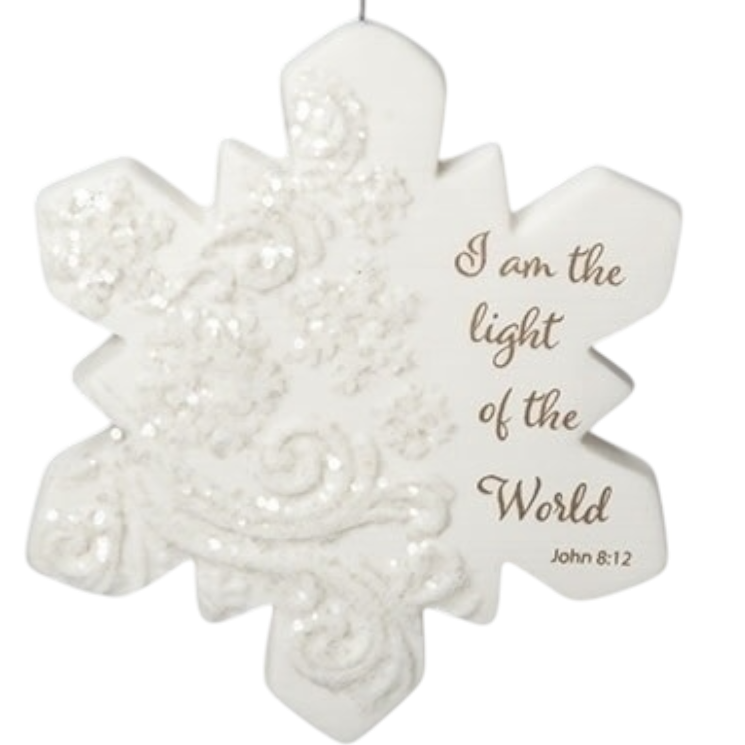 Snowflake Ornament - I Am the Light of the World