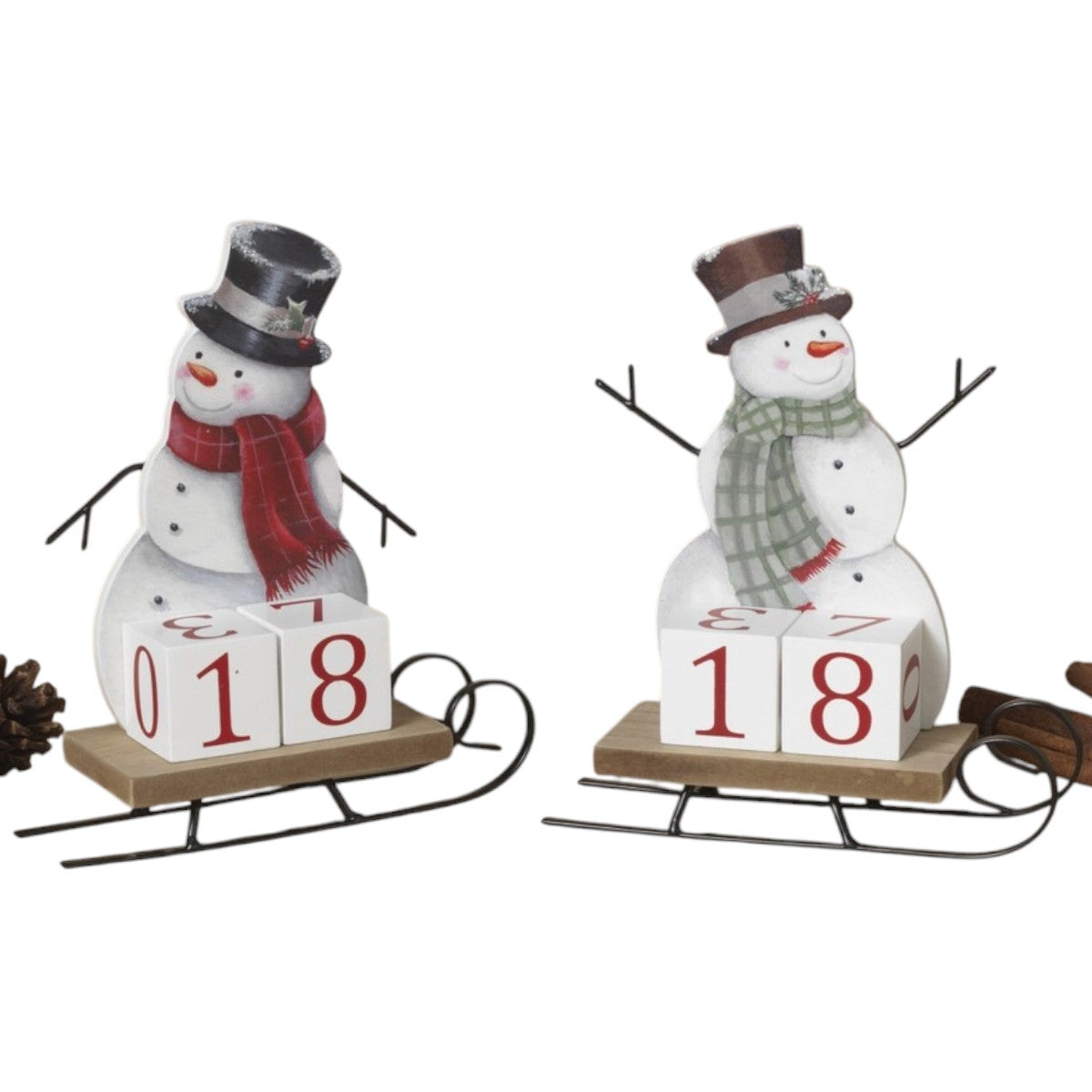 Snowman Christmas Countdown Sled -