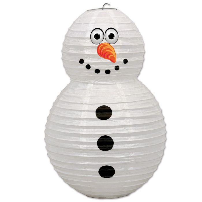 Snowman Paper Lantern - 19 Inch