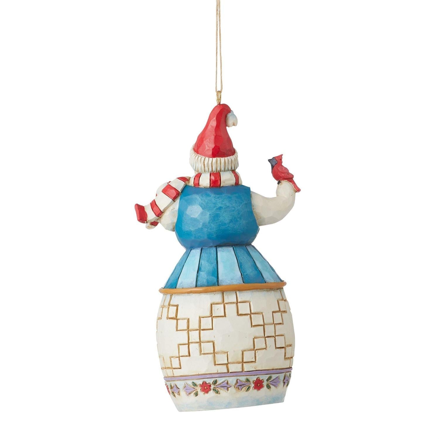 Snowman with Cardinal Ornament