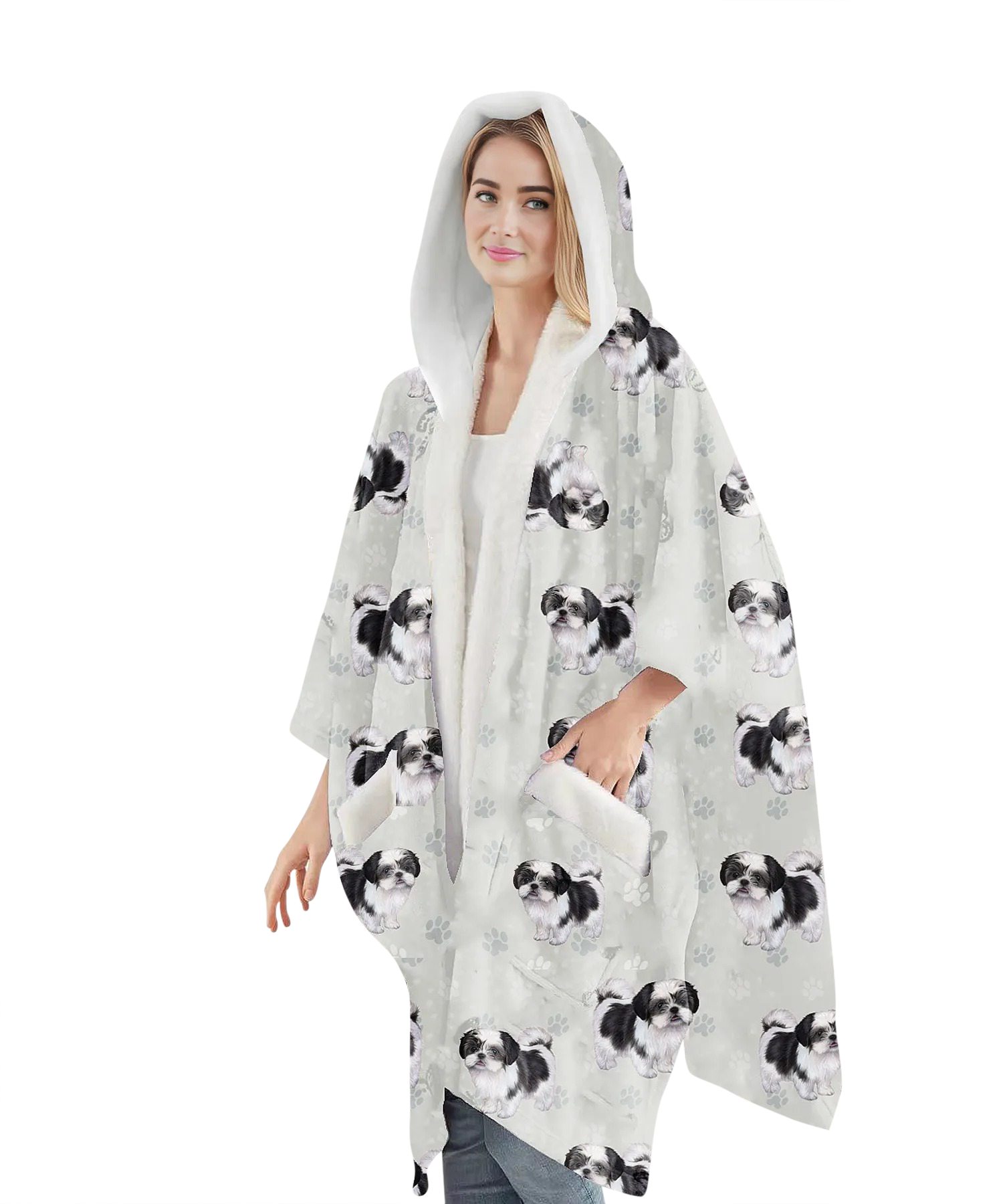 Snuggs Wrap - Shih Tzu Black and White