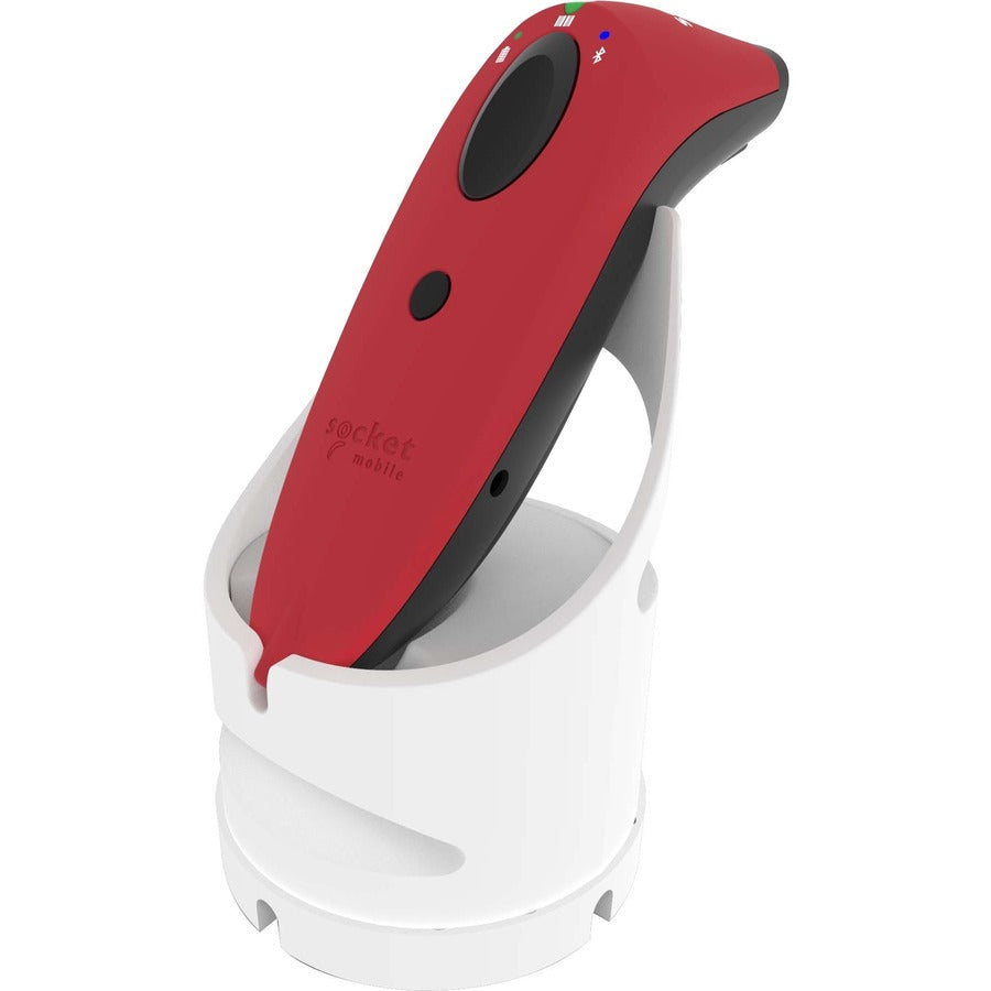 Socket Mobile Socketscan&Reg; S730, Laser Barcode Scanner, Red & White Charging Dock