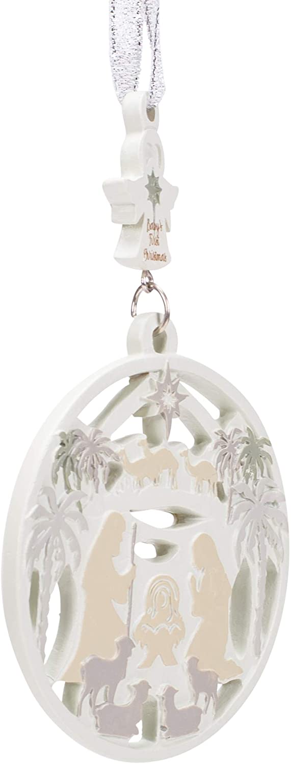 Soft White Angel Nativity Ornament - Baby's First