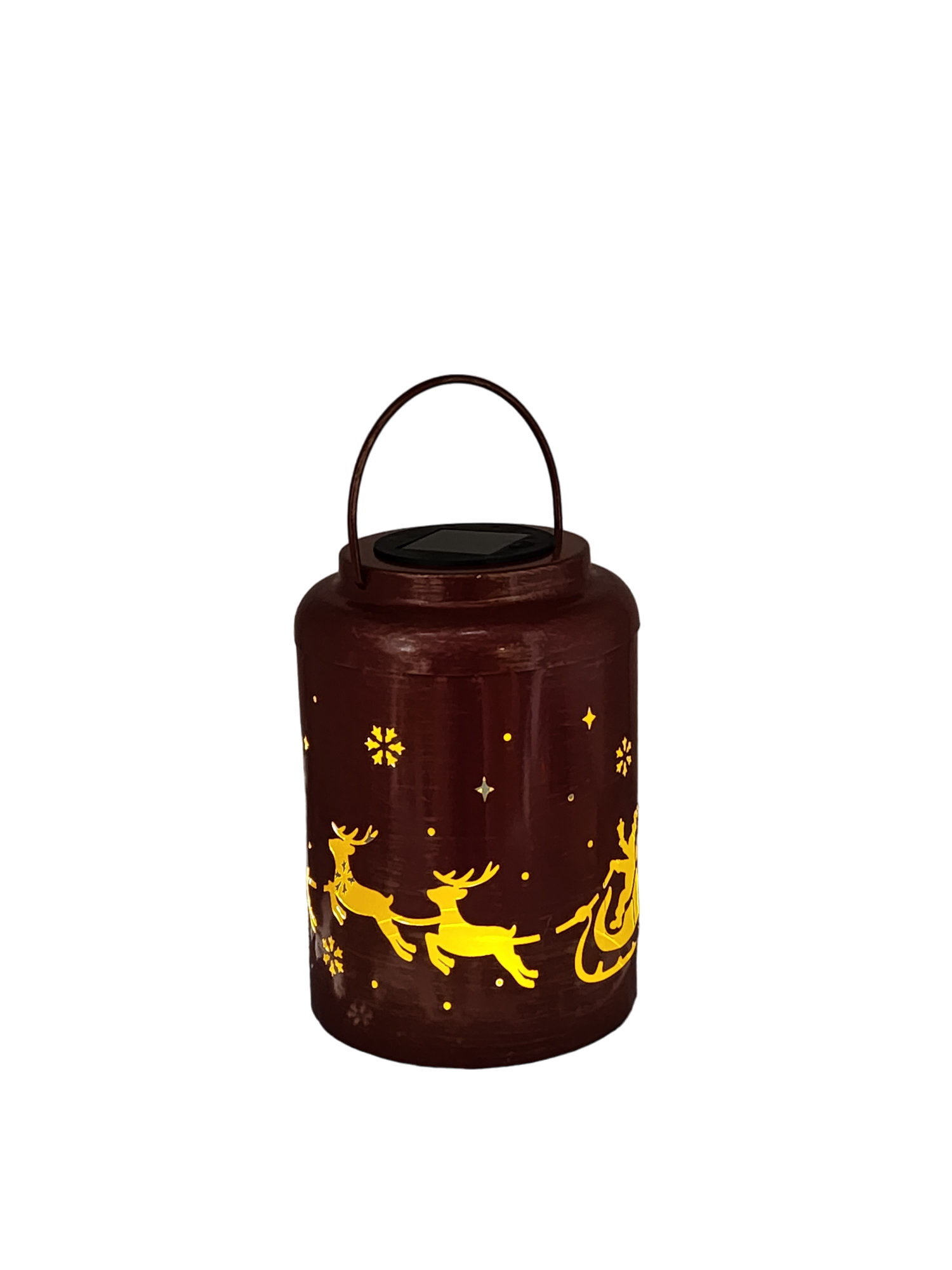 Solar Santa Lantern Luminary - 8 Inch