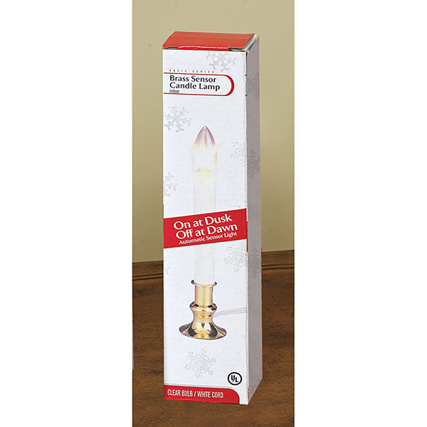 Solid Brass Base Sensor Candle - Plug in